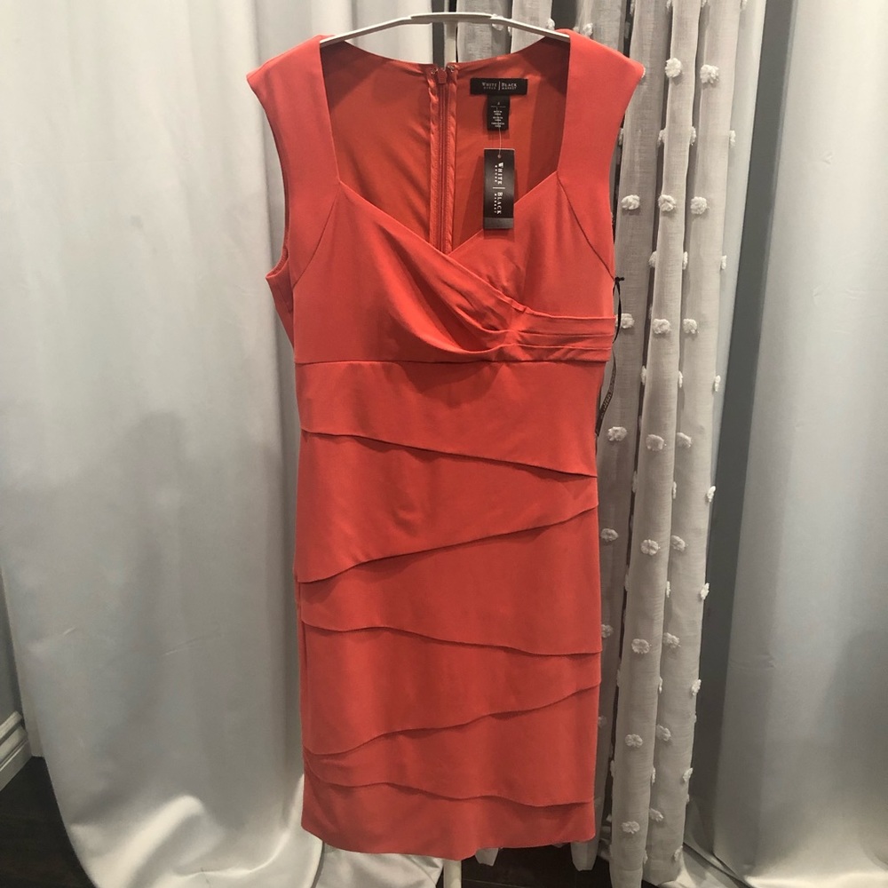 White House Black Market orange 🍊 midi dress